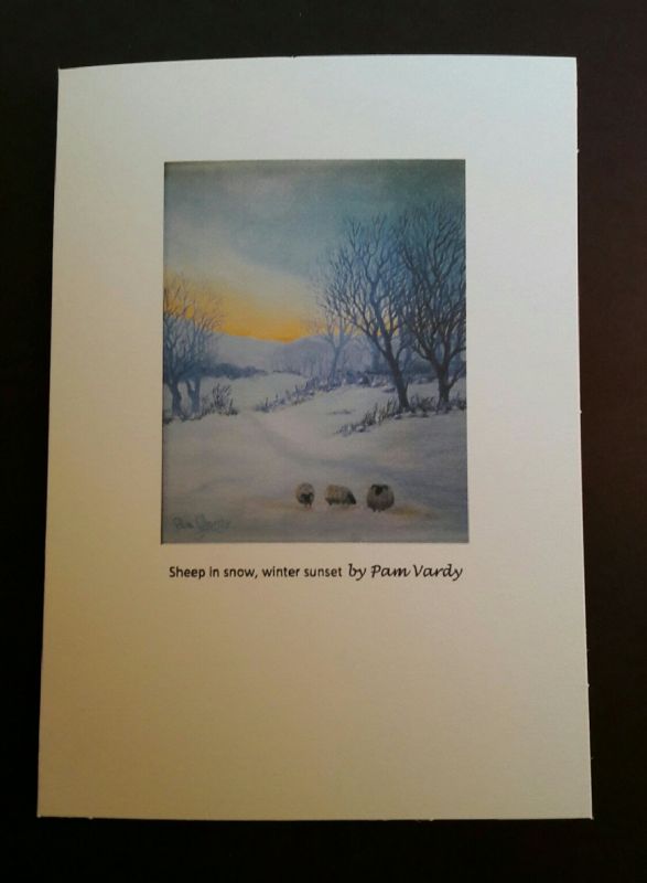 Greetings card |Northumberland | sheep | snow |winter